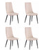 Modern Contour Tall Back Chair w/ Beige Upholstery & Tapered Legs - 4 per box BRIDGET-SC-BGE