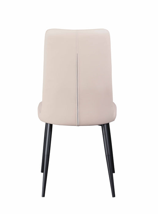 Modern Contour Tall Back Chair w/ Beige Upholstery & Tapered Legs - 4 per box BRIDGET-SC-BGE