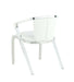Modern Arm Chair w/ Steel & Solid Acrylic Frame - 2 per box BRUNA-AC-WHT