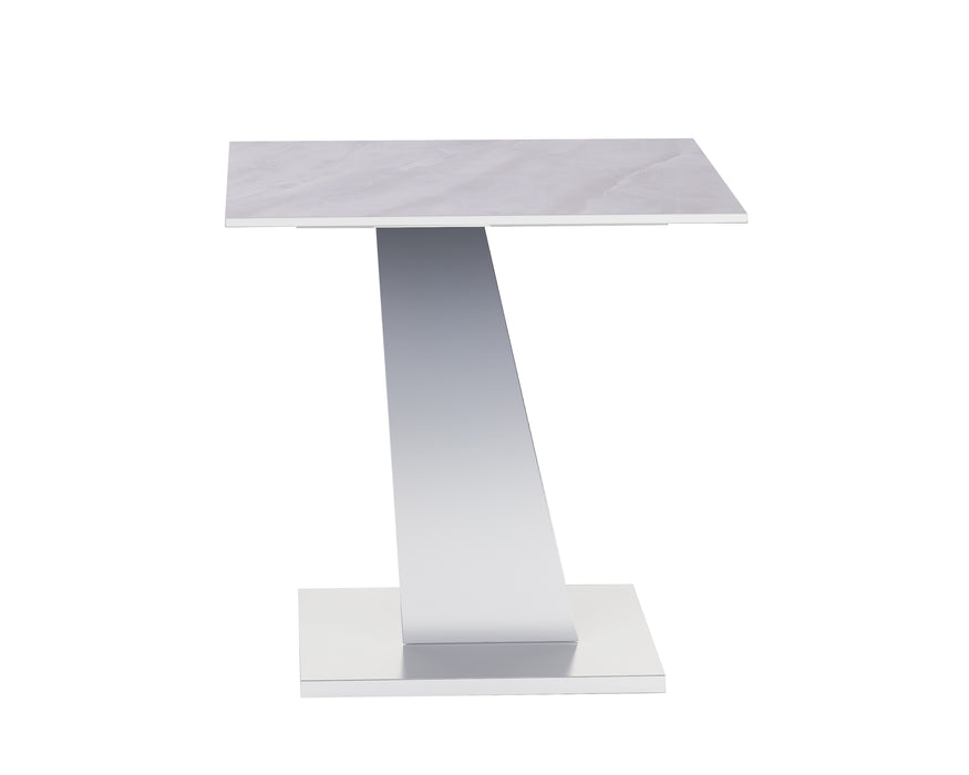 Contemporary Sintered Stone Top Lamp Table w/ Steel Base JENNIFER-LT