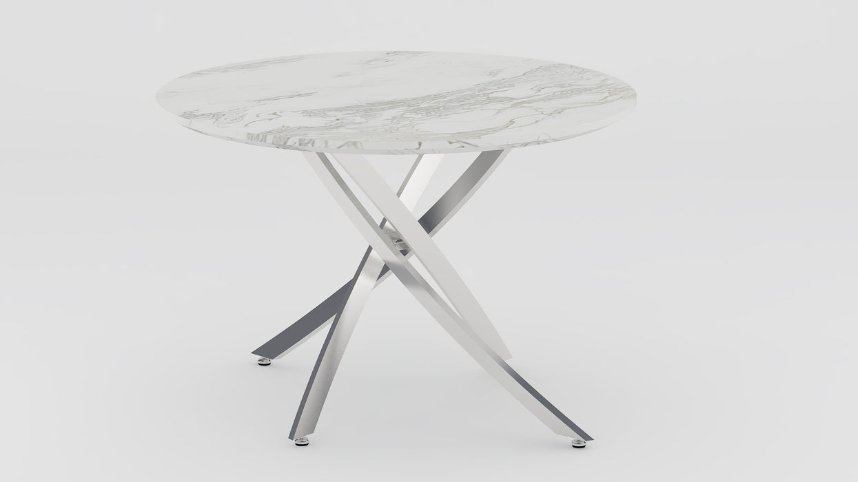 Contemporary Marbleized Melamine Dining Table SANDRA-DT