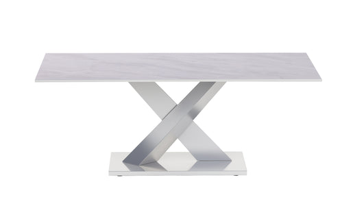 Contemporary Sintered Stone Top Cocktail Table w/ Steel Base JENNIFER-CT