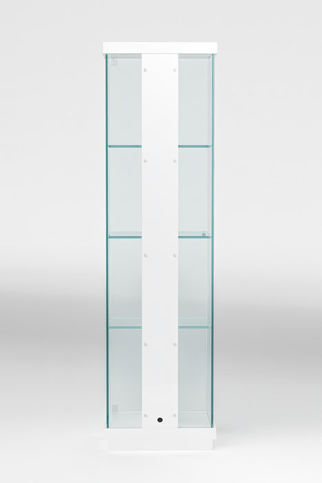 Modern Glass Curio w/ LED Light & 3 Glass Shelves 6633-CUR