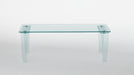 Contemporary All-Glass Rectangular Cocktail Table VERA-CT