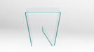 20" Square Bent Clear Glass Lamp Table 72102-LT