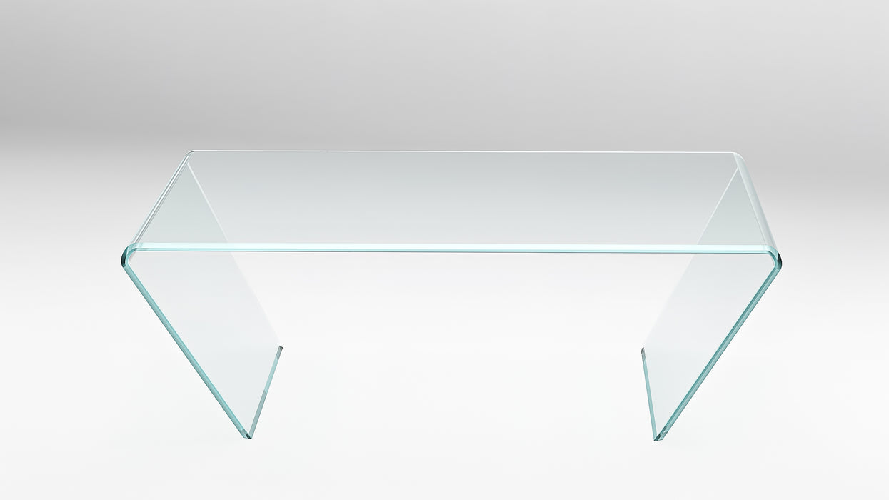 28" x 45" Rectanglular Bent Glass Cocktail Table 72102-RCT-CT