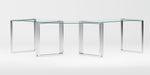 Contemporary Corner Desk w/ Glass Top 6931-DSK-CRN