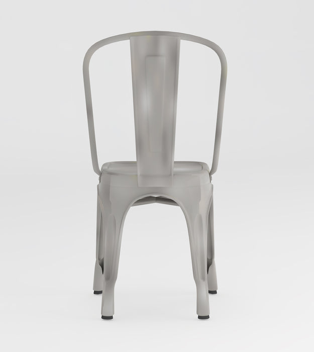 Galvanized Steel Side Chair - 4 per box 8022-SC-GUN