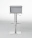 Slanted Backrest Contemporary Pneumatic-Adjustable Stool 0896-AS-GRY