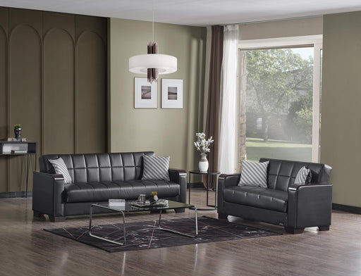 Barato X Black Pu Living Room Set