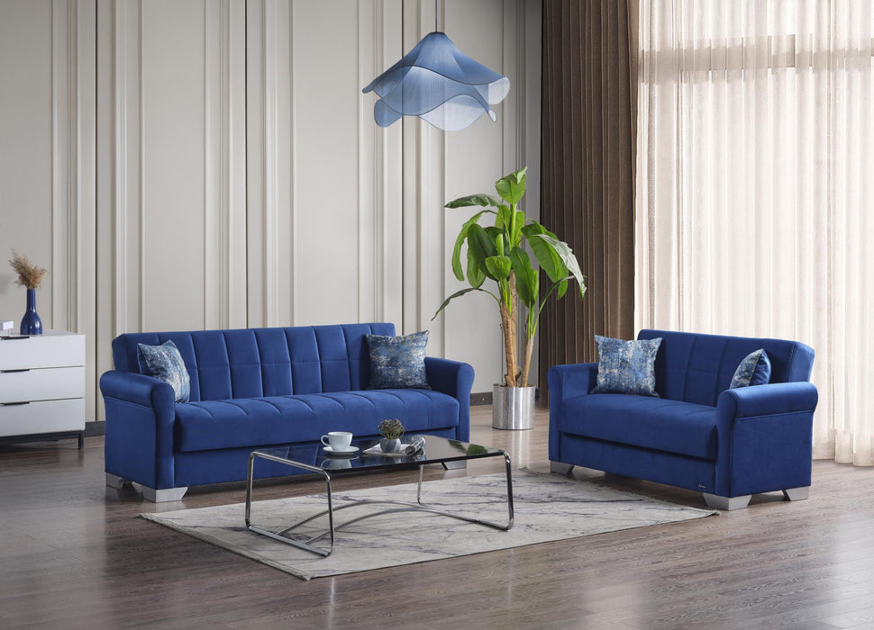 Orbit Blue Living Room Set