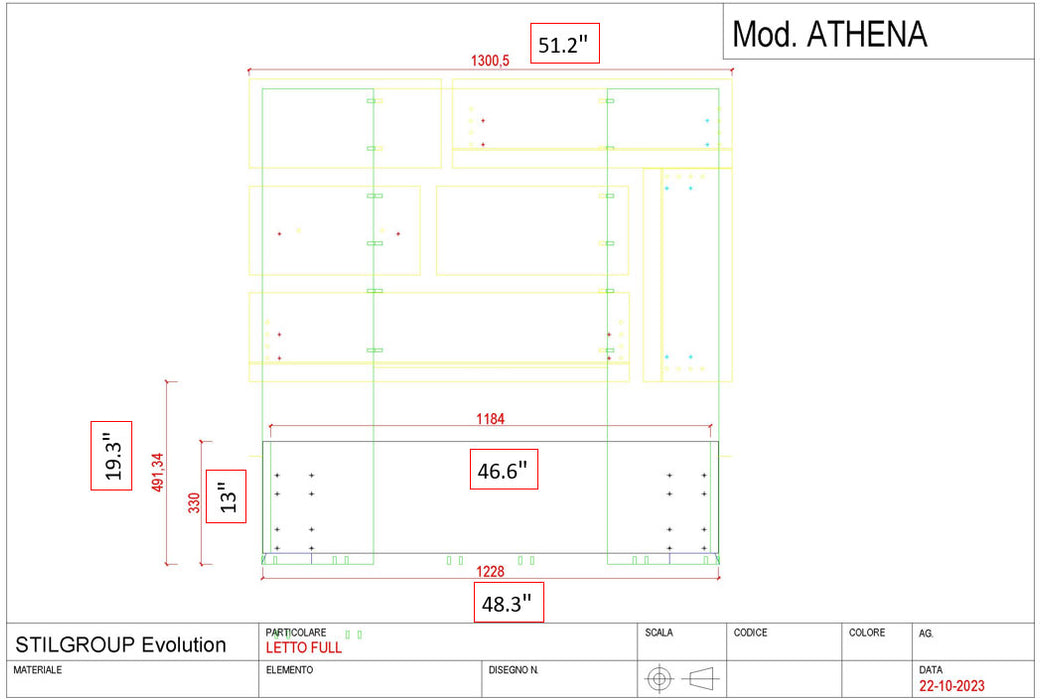 Athena 48" Bed