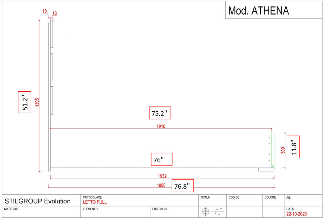 Athena 48" Bed