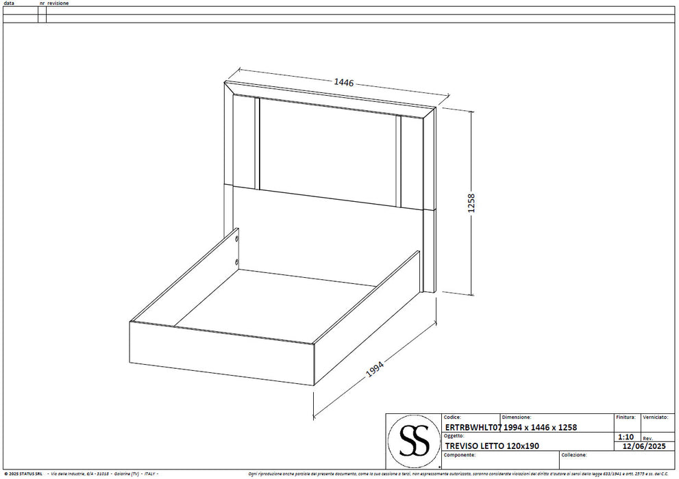Treviso 48" Bed with Frames
