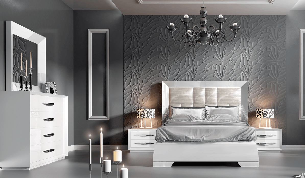 Carmen Bed with Frames White