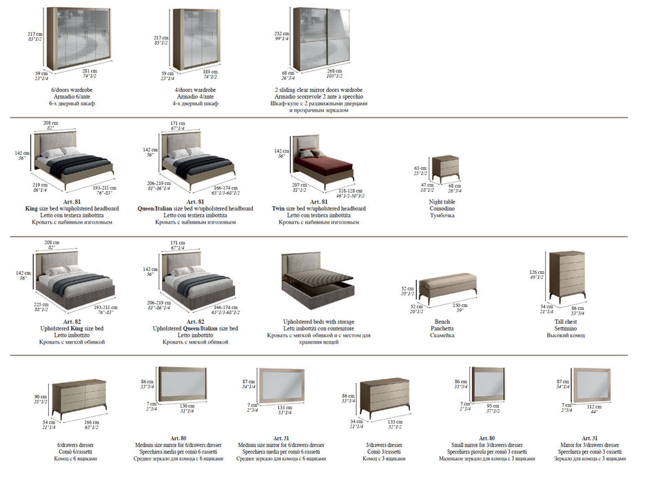 Linea King size Bed