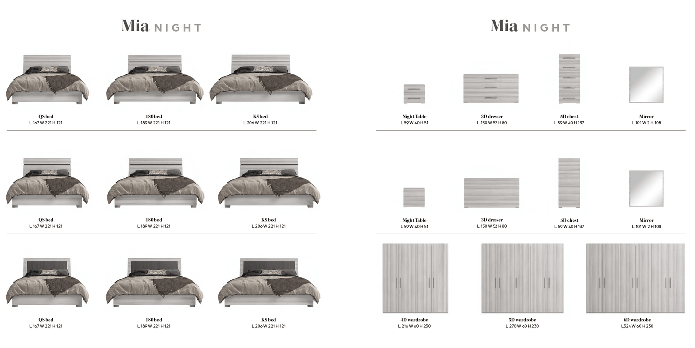 Mia Queen size Bed