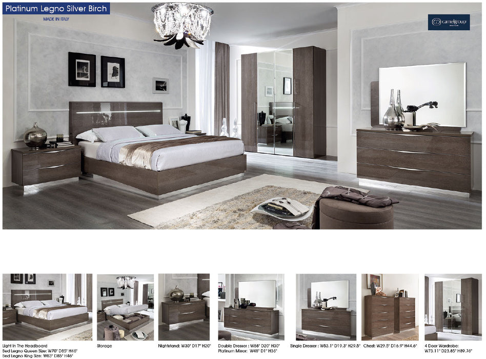 Platinum LEGNO Bed SILVER BIRCH