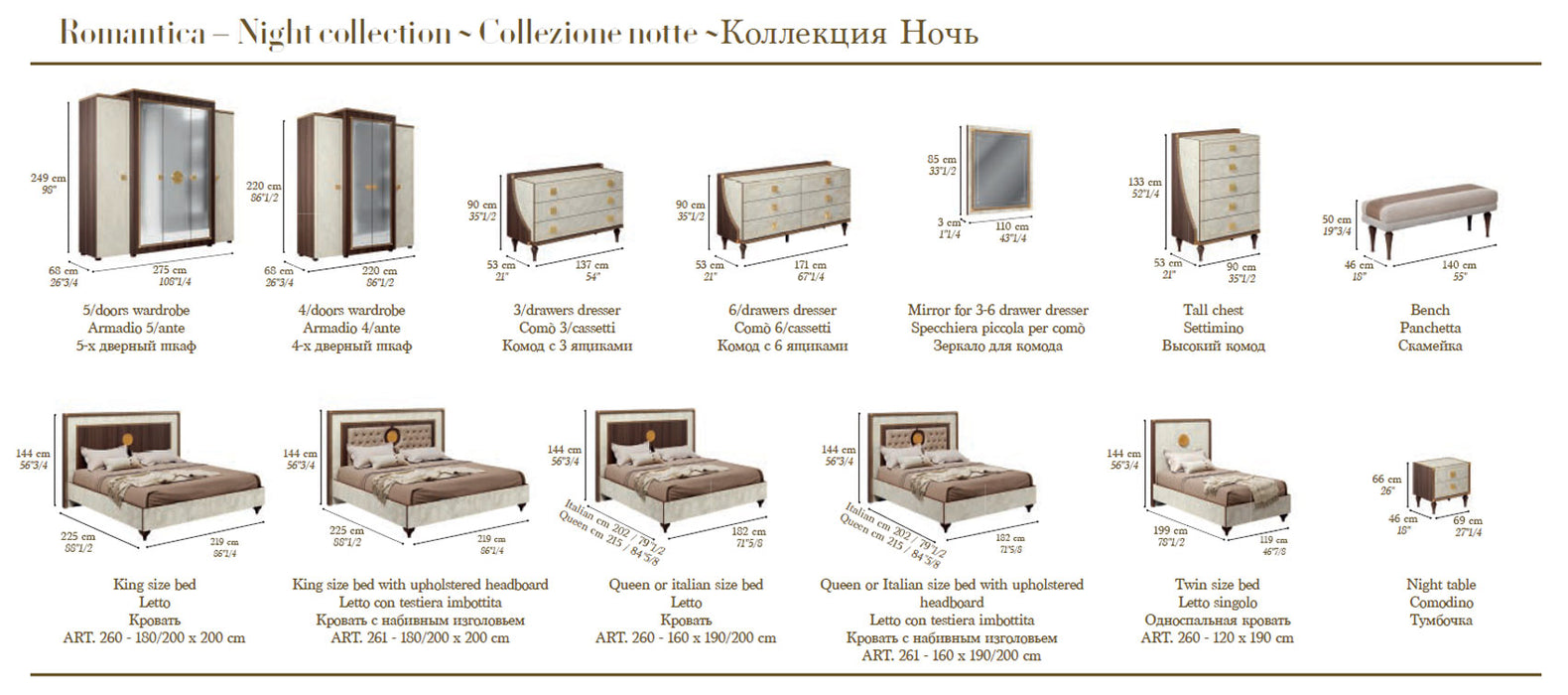Romantica King Size Bed
