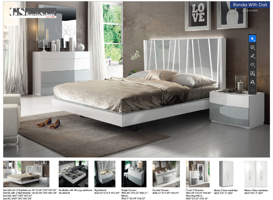 Ronda DALI Queen size Storage Bed