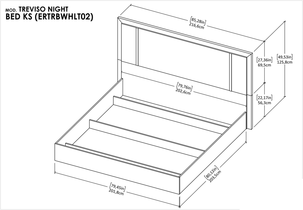 Treviso Bed with Frames