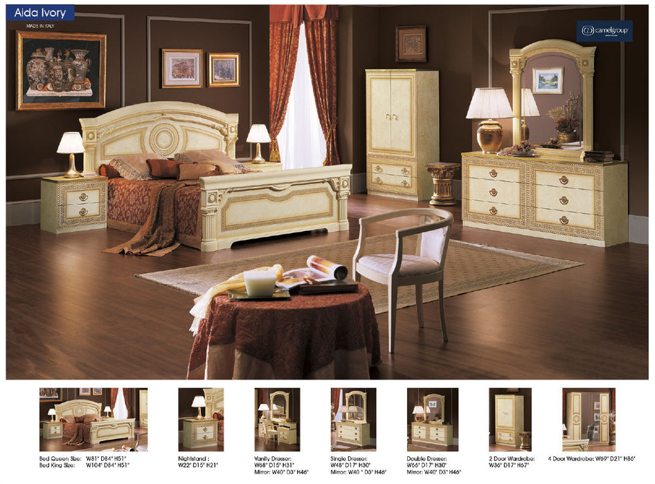 Aida Ivory Bedroom w/Gold, Camelgroup Italy