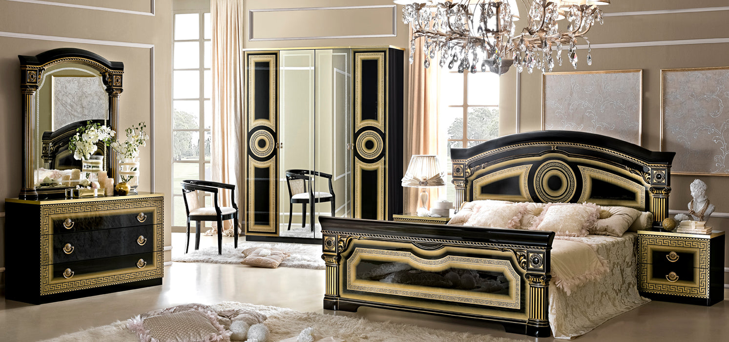 Aida Bedroom Black w/Gold, Camelgroup Italy