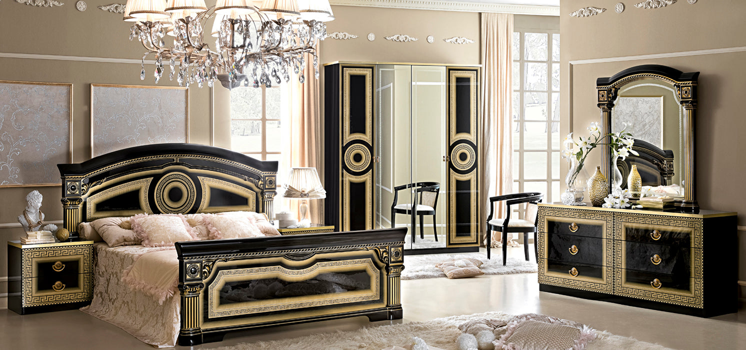 Aida Bedroom Black w/Gold, Camelgroup Italy