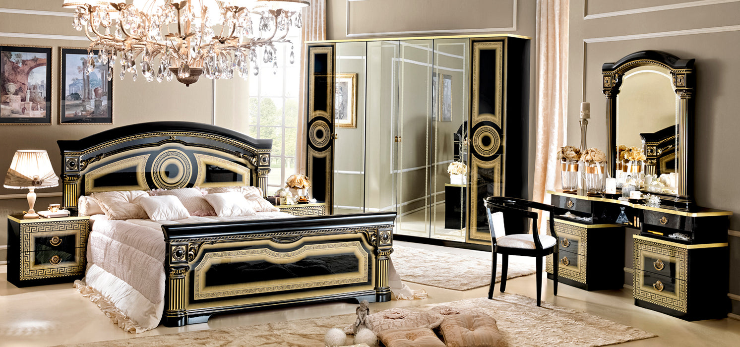 Aida Bedroom Black w/Gold, Camelgroup Italy