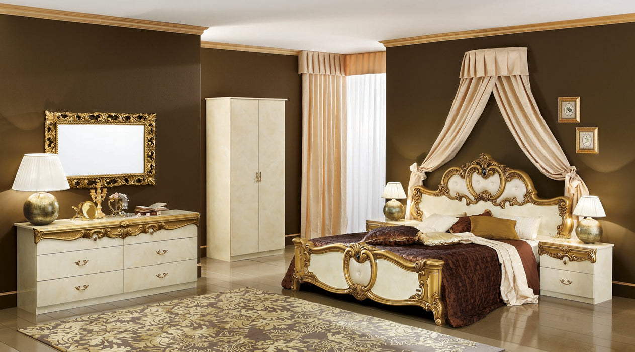 Barocco Bed Ivory w/Gold, Camelgroup Italy