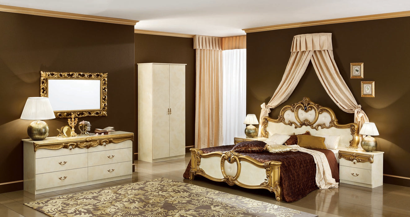 Barocco Bed Ivory w/Gold, Camelgroup Italy