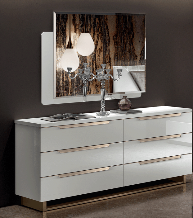 Smart Double Dresser White w/ Mirror