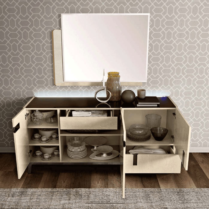 Ambra mirror for Dresser/ 3Door buffet & Elite 2 Door buffet IVORY