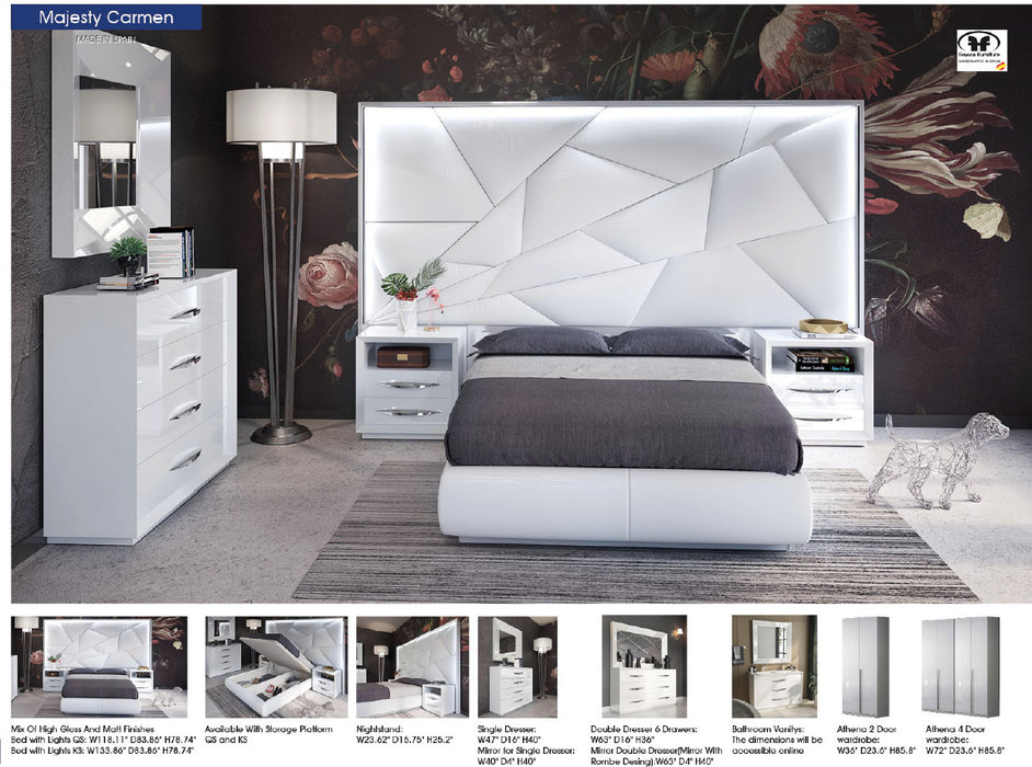 Majesty Bedroom w/light and Carmen Cases