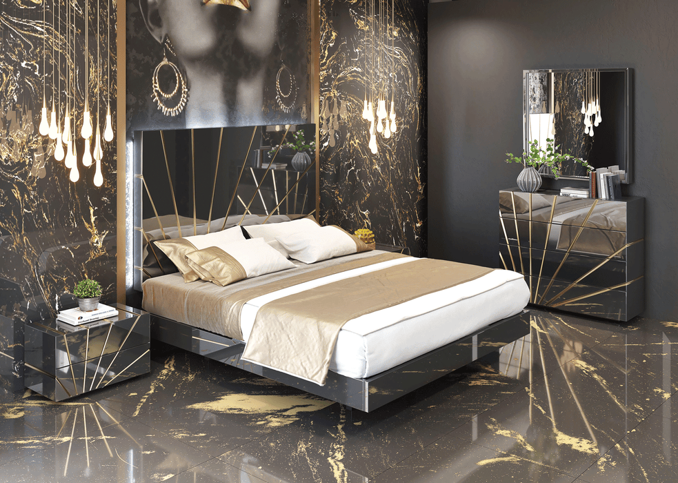 Oro Black Bed with Frames