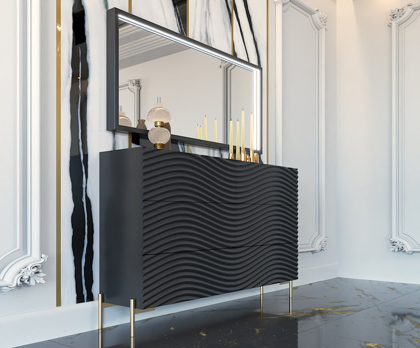 Wave Bedroom Dark grey