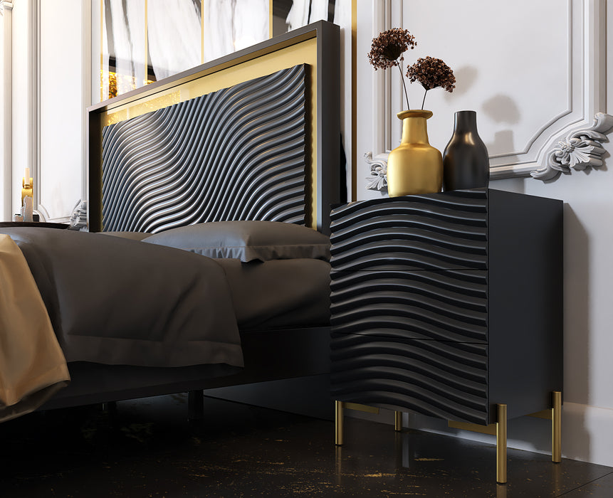 Wave Bedroom Dark grey