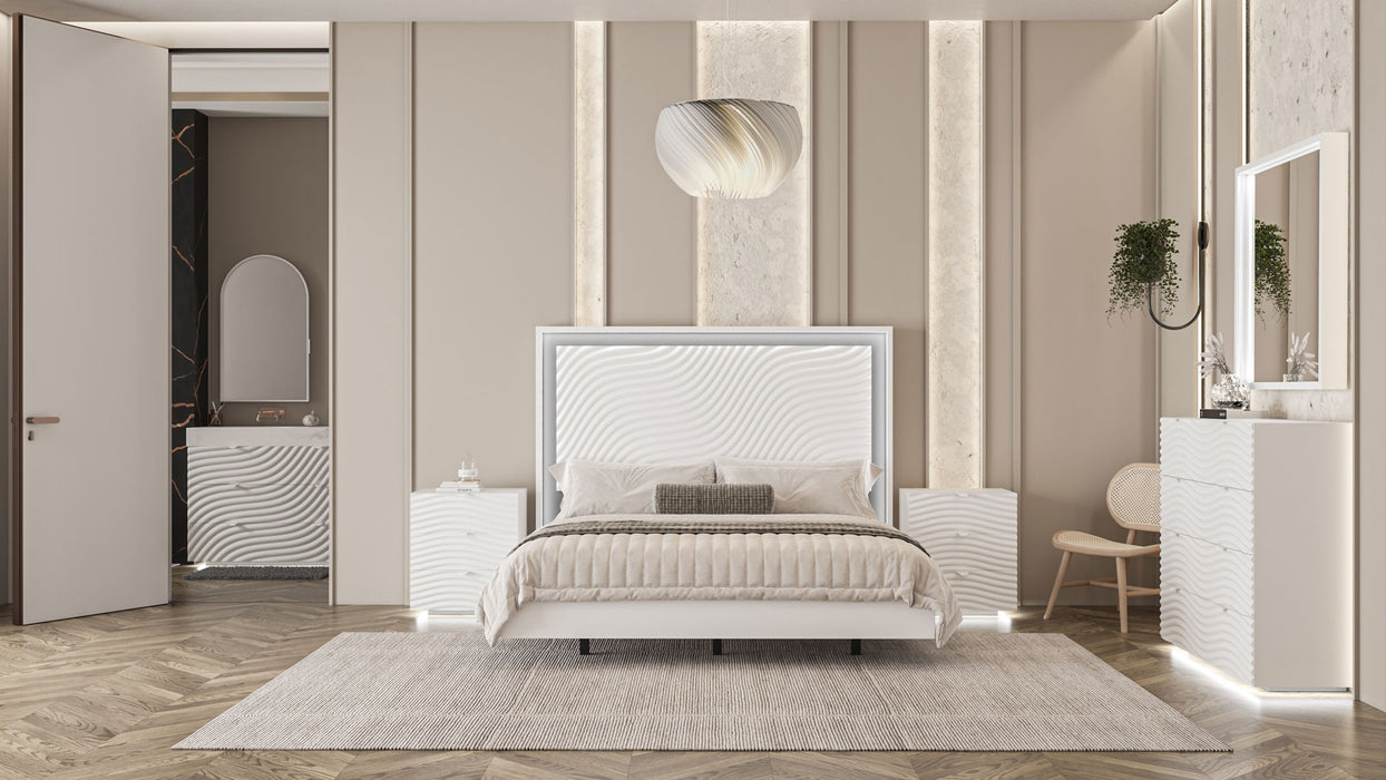 Wave Bedroom White