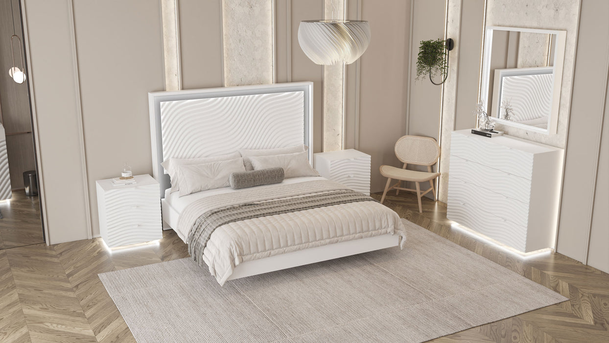 Wave Bedroom White