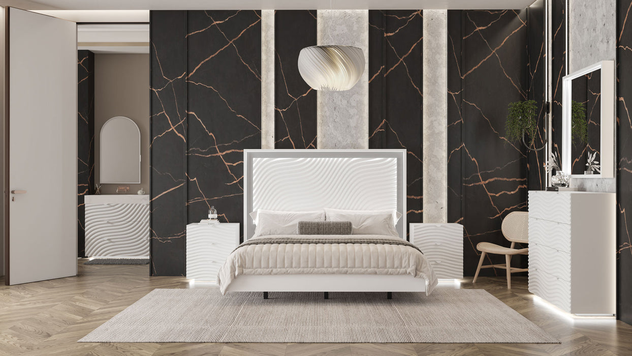 Wave Bedroom White