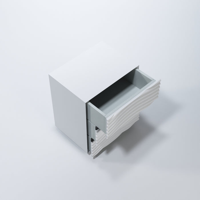 Wave Nightstand White