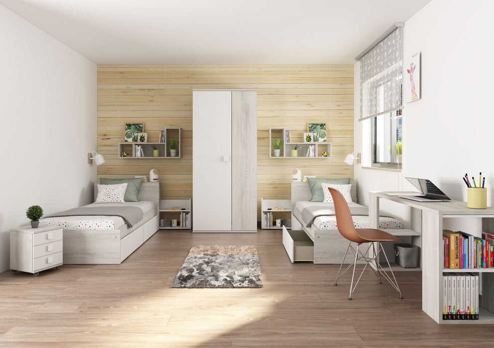 Jazz Kids Bedroom Oak White