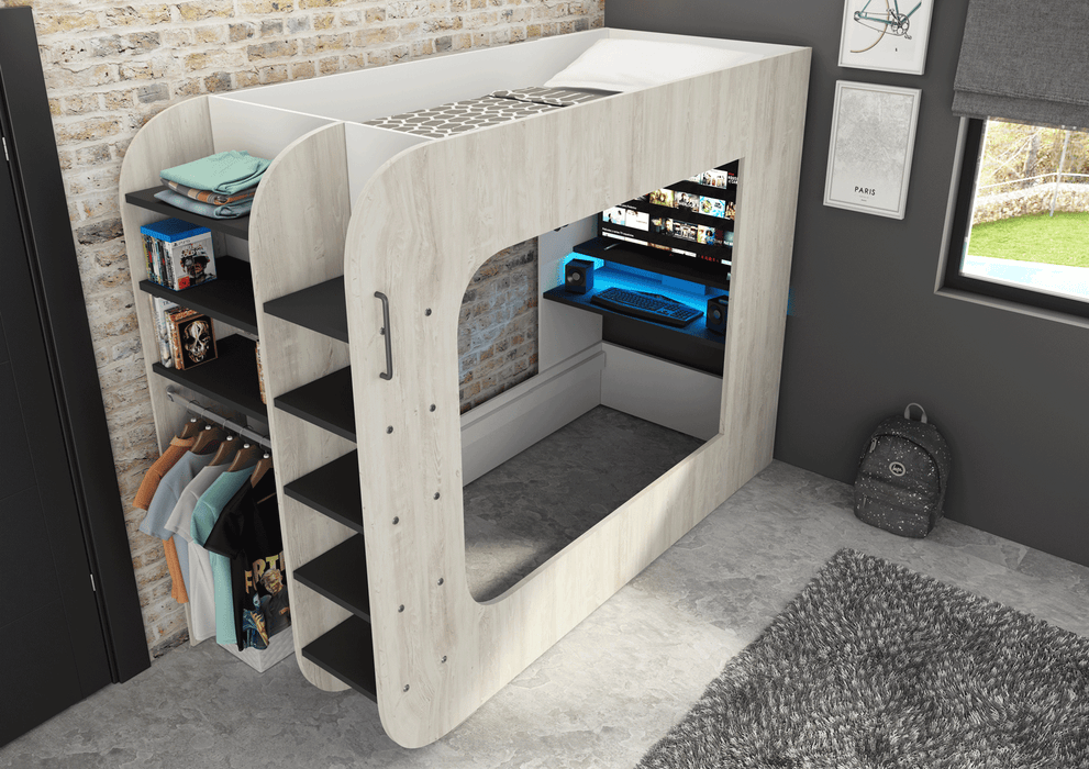 Gamer Bed 35.43" x 78.7" Natural Color