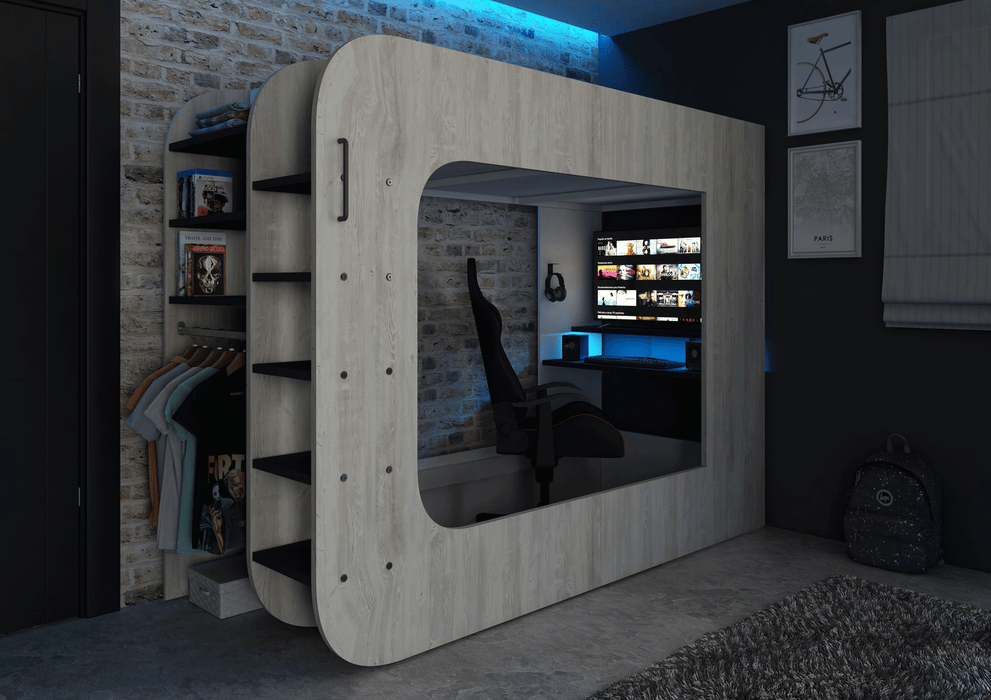Gamer Bed 35.43" x 78.7" Natural Color