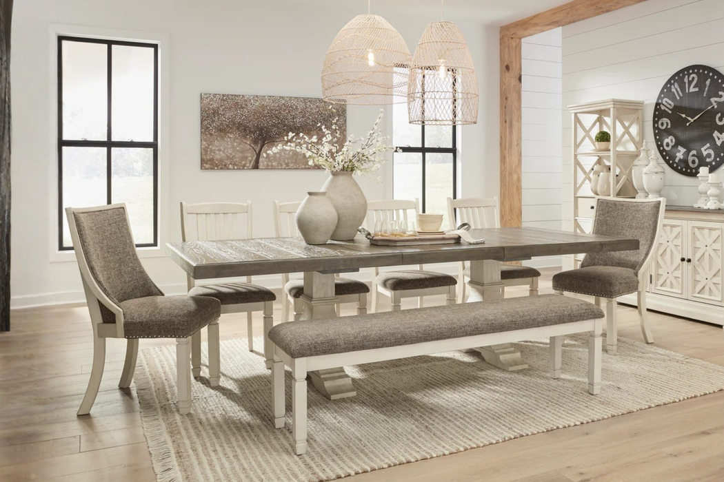 Bolanburg Dining Table with 6 Chairs and Bench
