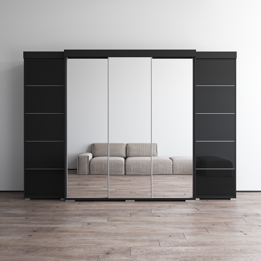 Aria 3D-EXEX Wardrobe with 3 Mirrors