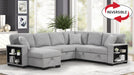 Cairo Sectional – Cairo Sectional Gray by Galaxy Home Furnishings