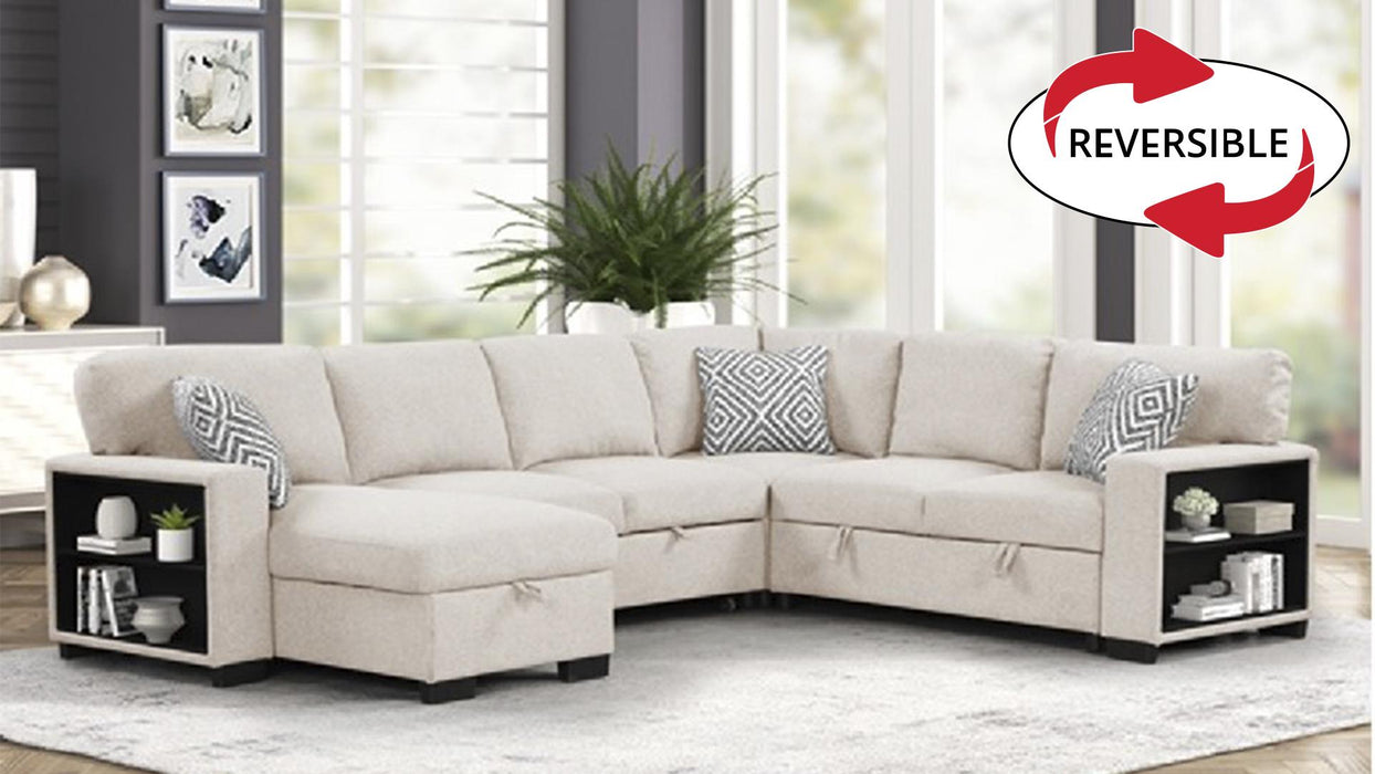 Cairo Sectional – Cairo Sectional Beige by Galaxy Home Furnishings