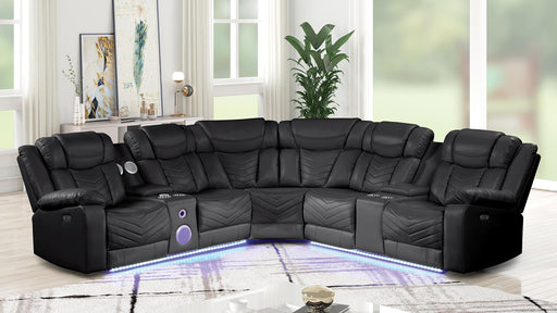 Challenger Sectional – Challenger Sectional Sofa Black by Galaxy Home Furnishings