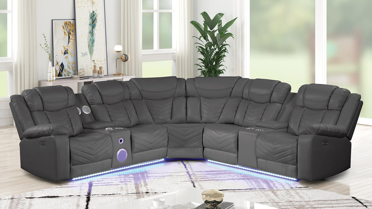 Challenger Sectional – Challenger Sectional Sofa Gray by Galaxy Home Furnishings